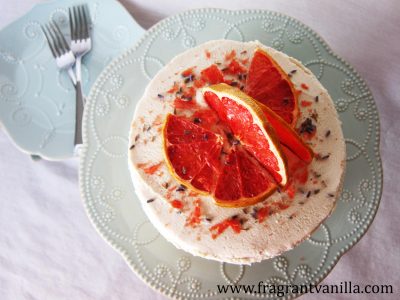 Vegan White Chocolate Grapefruit Cake
