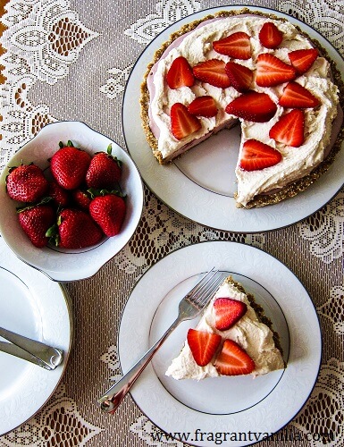 Vegan Strawberries And Cream Pie Fragrant Vanilla Cake
