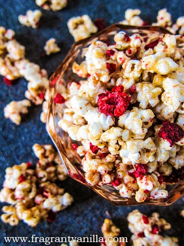 Vegan Raspberry Ghost Pepper Caramel Corn