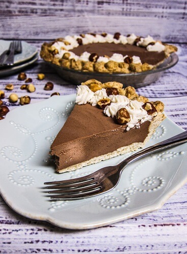 Vegan Chocolate Hazelnut Silk Pie