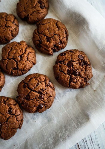 Vegan Double Chocolate Almond Butter Cookies