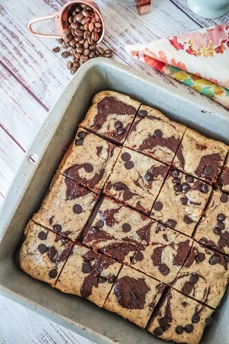 Vegan Cappucchino Cheesecake Swirl Brownies