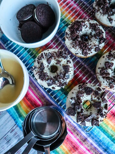 Vegan Cookies and Cream Doughnuts