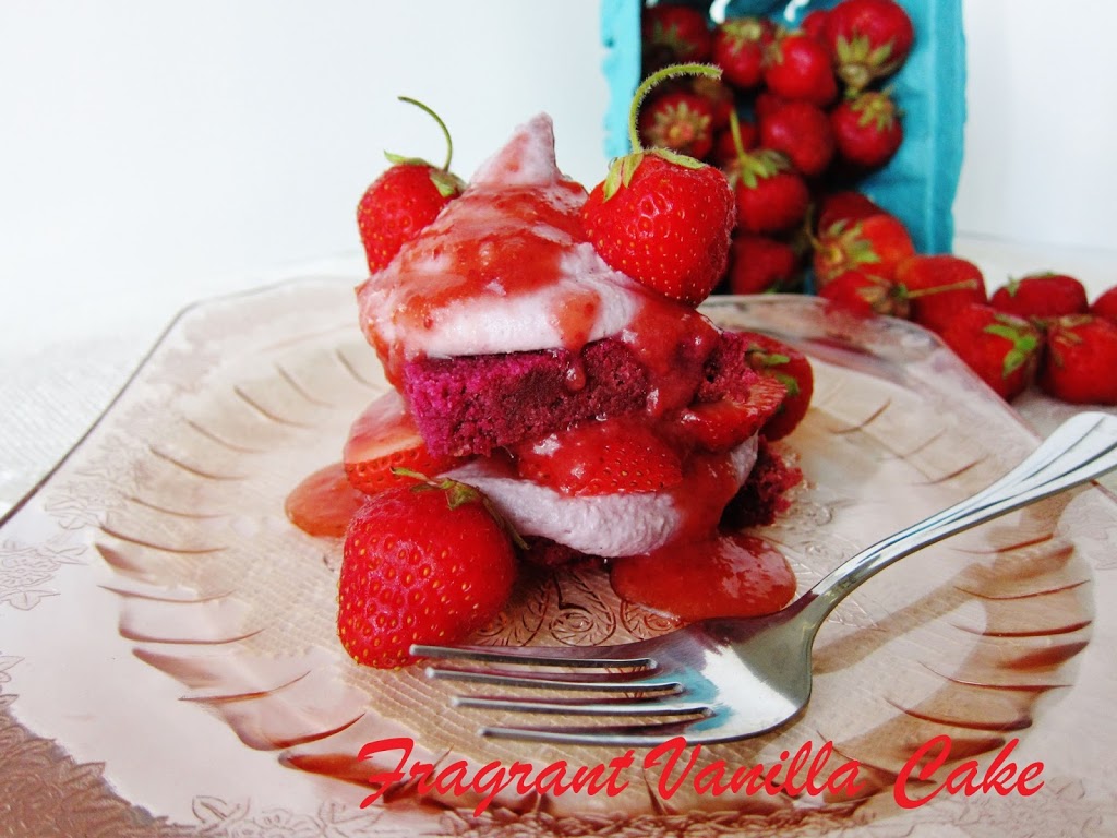 Raw Red Velvet Strawberry Shortcake