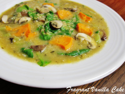 Red Lentil Yam Mushroom Stew 1