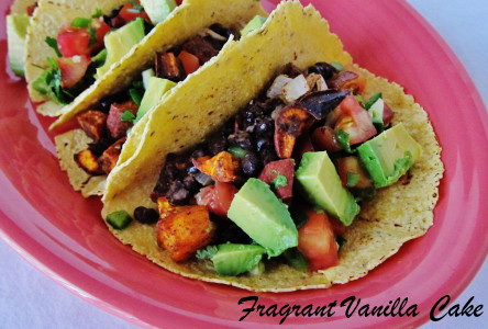 Roasted Yam and Black Bean Tacos