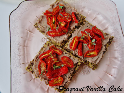 Walnut Chevre Tomato Flatbreads