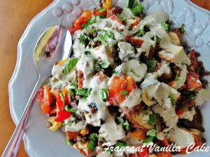Roasted Veggie Lentil Salad 1