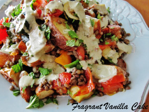 Roasted Veggie Lentil Salad 2