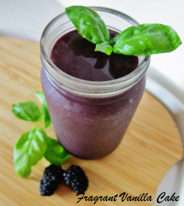 Blackberry Basil Ginger Smoothie 1