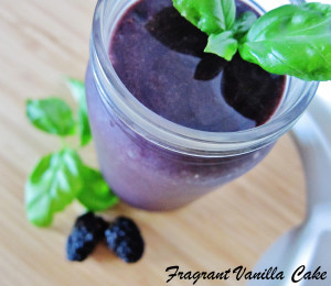 Blackberry Basil Ginger Smoothie