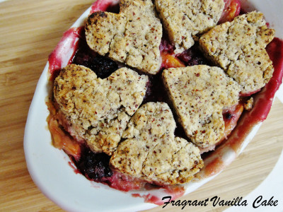 Blackberry Peach Cobbler 1