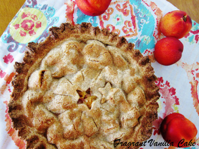 Mango Nectarine Pie with Almond Oat Crust