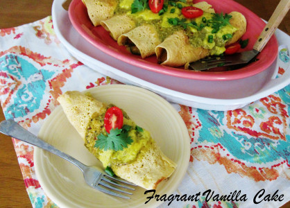 Vegan Veggie Lentil Enchiladas with Green Sauce 3