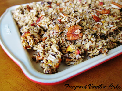 Caramel Pecan Peach Granola