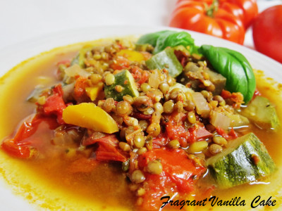 Italian veggie lentil soup