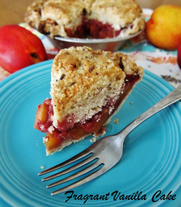 Nectarine Strawberry Lavender Cobble Pie 4