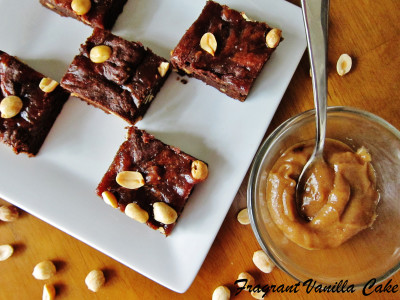 Vegan Salted Caramel Peanut Butter Brownies 1