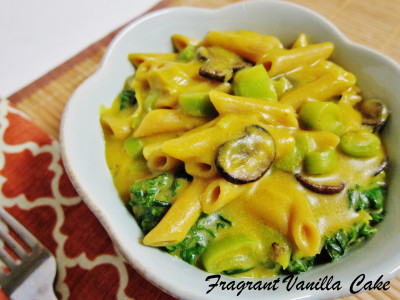 Creamy Pumpkin and Leek Pasta 2