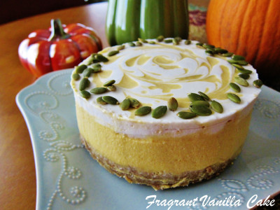 Raw Pumpkin Spice White Chocolate Cheesecake 2