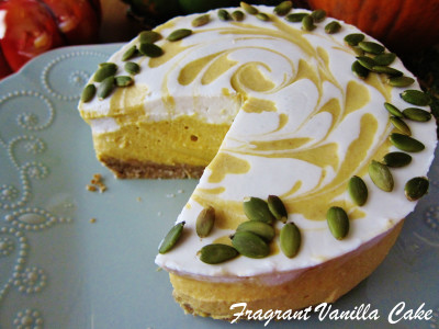 Raw Pumpkin Spice White Chocolate Cheesecake 3