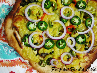 Vegan Spicy Roasted Potato and Pepper Pizza