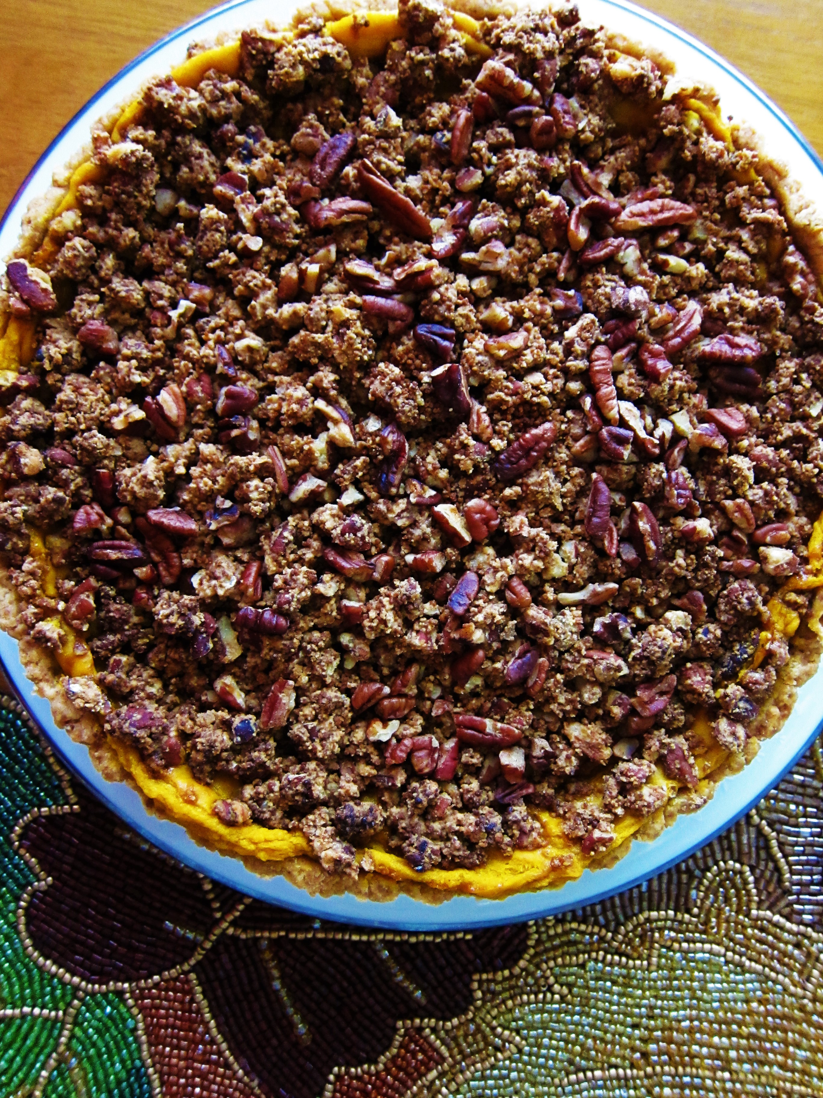 Vegan Sweet Potato Tart with Cinnamon Pecan Streusel Topping | Fragrant ...