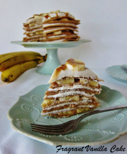 Vegan Banana Caramel Crepe Cake 4