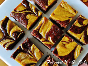 Vegan Pumpkin Cheesecake Swirl Brownies 3