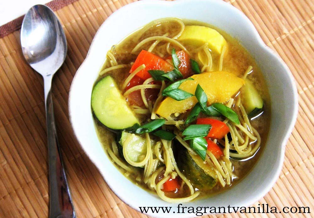 Veggie Edamame Noodle Bowl | Fragrant Vanilla Cake