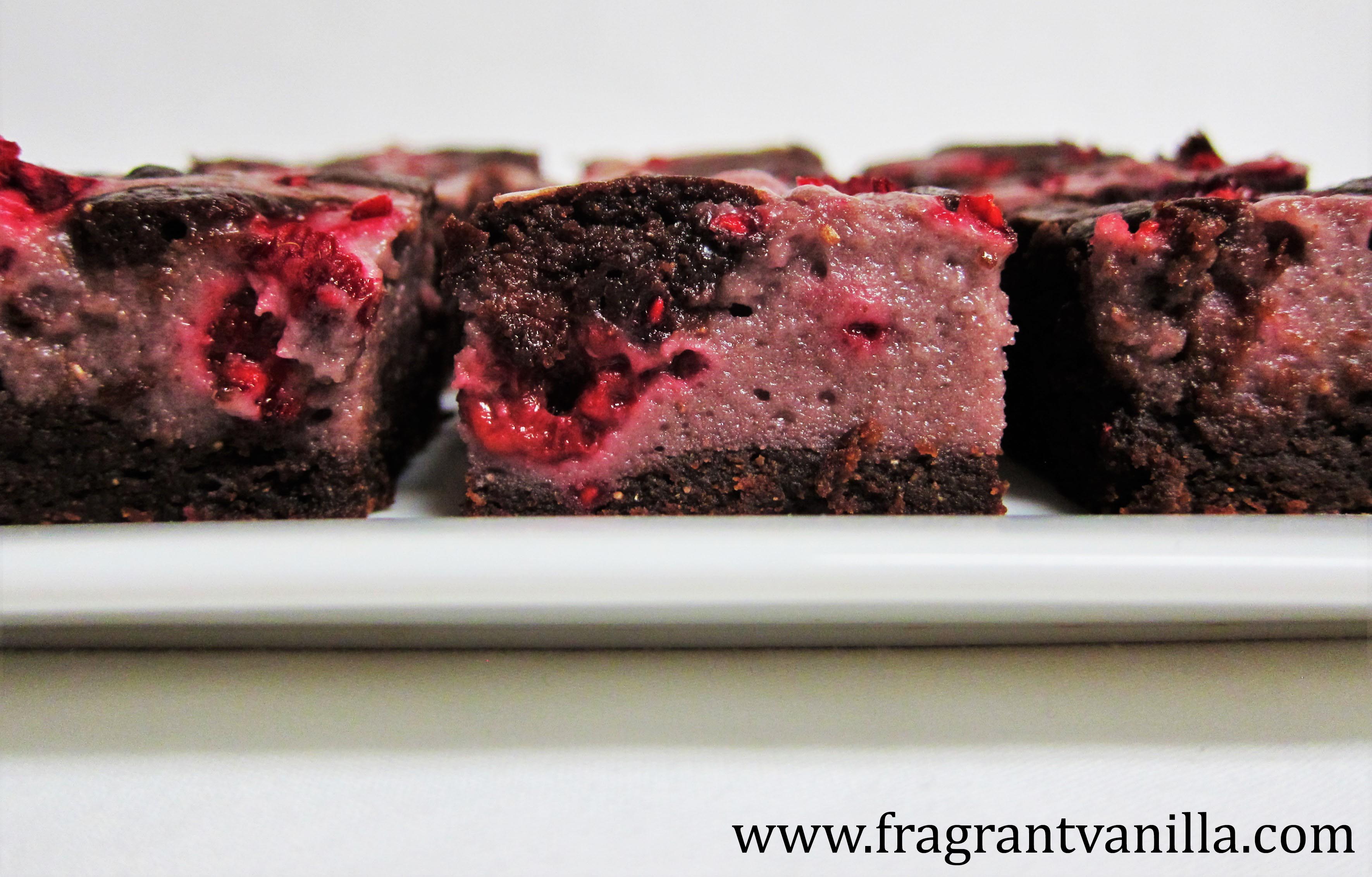 Vegan Raspberry Cheesecake Brownies
