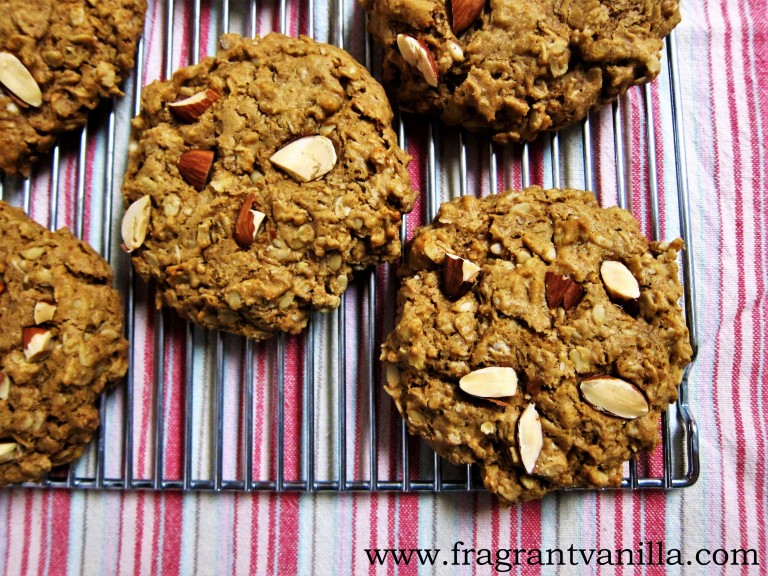 Vegan High Protein Almond Butter Oatmeal Cookies Fragrant Vanilla Cake