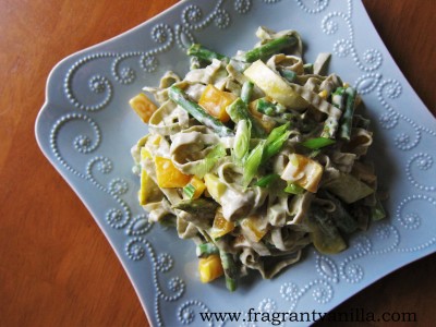 Creamy vegan spring pasta 2