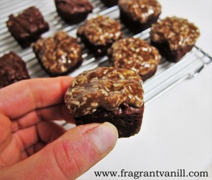 German Chocolate Brownie Bites 1