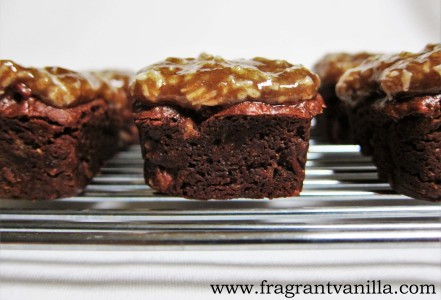 German Chocolate Brownie Bites 2