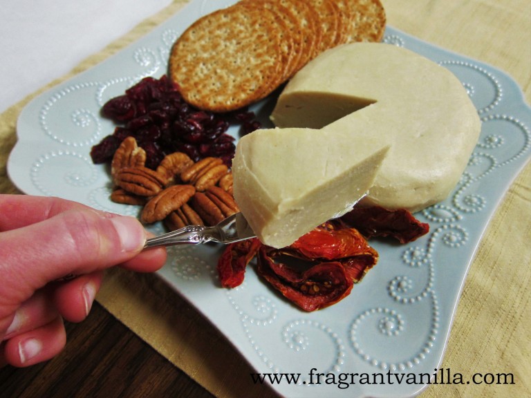 Vegan Sharp Cheddar Cheeze Fragrant Vanilla Cake