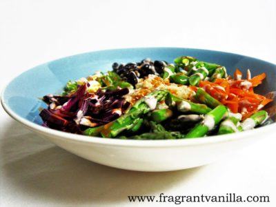 Black Bean Quinoa Spring Veggie Bowl