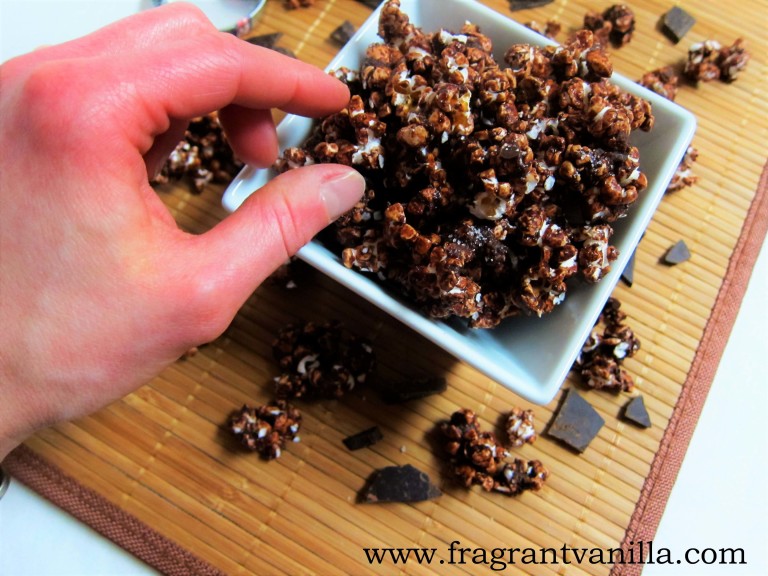 Vegan Dark Chocolate Sea Salt Popcorn Fragrant Vanilla Cake