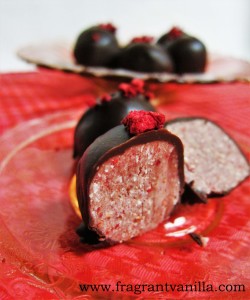 Raspberry Marzipan Truffles 2