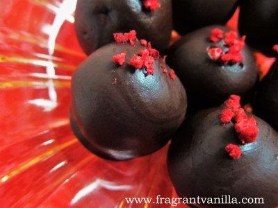 Raspberry Marzipan Truffles 3