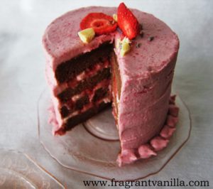 Strawberry White Chocolate Cake