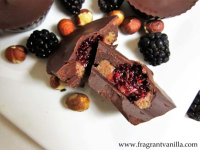 Blackberry Jam and Hazelnut Butter Cups 1