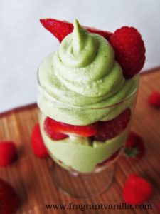 Coconut Matcha Mint Mousse with Berries 2
