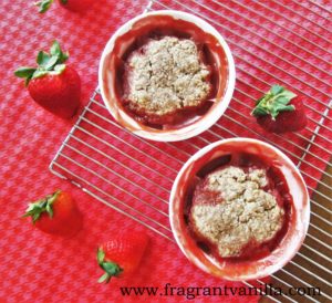 Individual Strawberry Rhubarb Cobblers 4