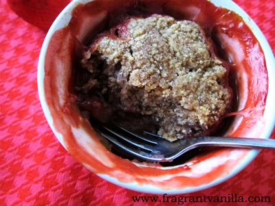 Individual Strawberry Rhubarb Cobblers