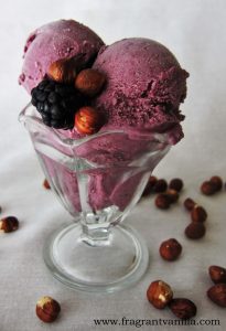 Blackberry Hazelnut Ice Cream