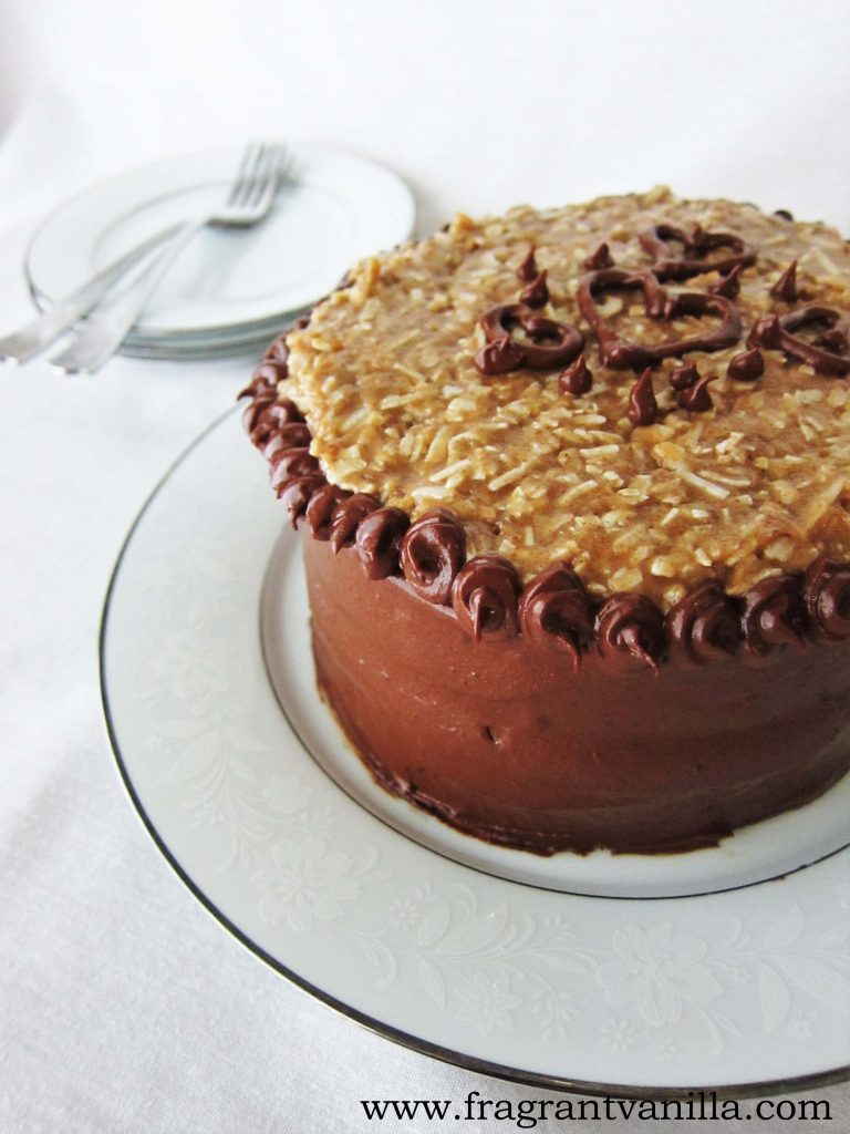 Vegan German Chocolate Potato Cake Fragrant Vanilla Cake