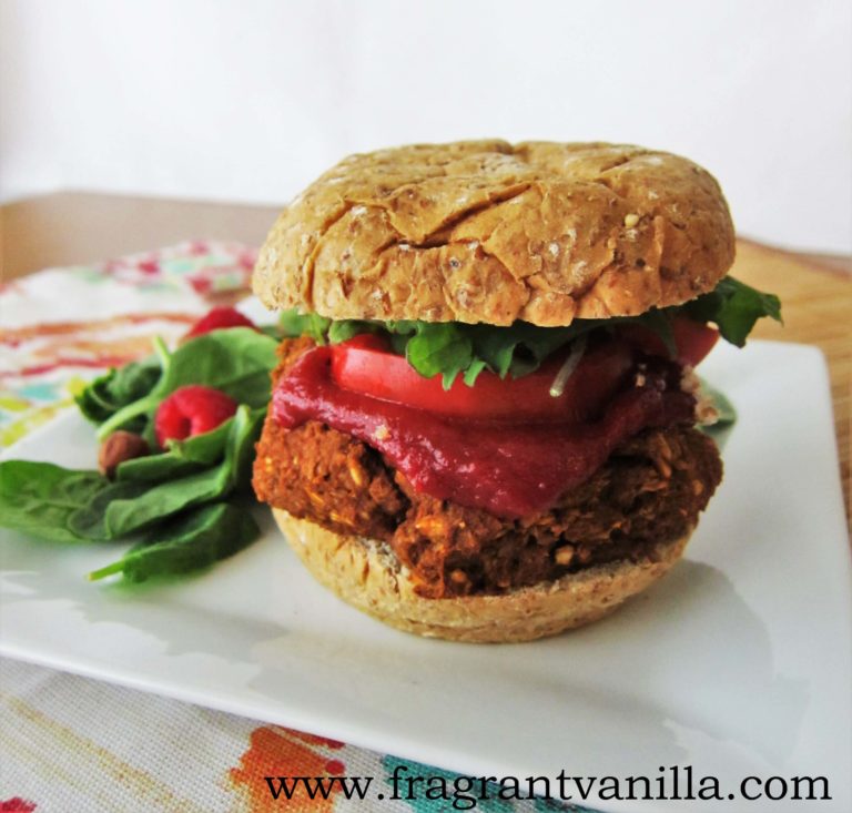 Vegan Lentil Walnut Burgers Fragrant Vanilla Cake