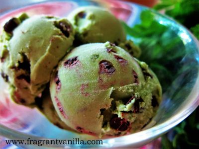 Matcha Peppermint Chip Ice Cream