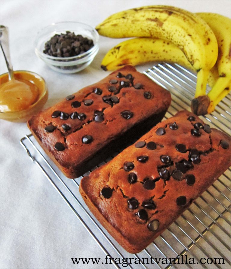 Vegan Peanut Butter Banana Chocolate Chip Bread Fragrant Vanilla Cake